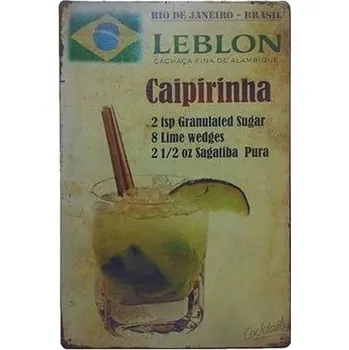 Obraz Plechová cedule Caipirinha