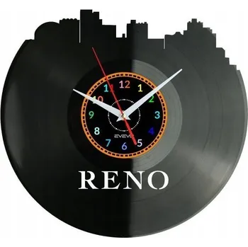 Hodiny RENO NÁSTĚNNÉ HODINY DEKORATIVNÍ MODERNÍ VINYLOVÁ DESKA VINYL E