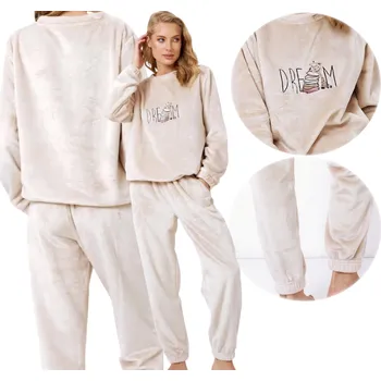 Dámské noční prádlo Aruelle dámské pyžamo polyester béžové, velikost L