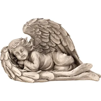 Zahradní dekorace Prodex Import Anděl ležídí v křídlech velký