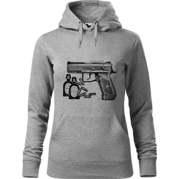 Dámská mikina Mikina - CZ 75 P-07 DUTY Barva: Šedá (12), Velikost: L, Střih: Dámské