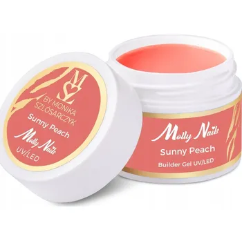 Lak na nehty Stavební Gel na nehty MOLLYNAILS 15g Milky Dreams Sunny Peach