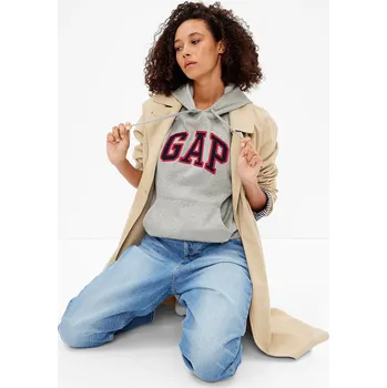 Pánská mikina Mikina GAP Logo Pullover Hoodie Light Heather Grey L