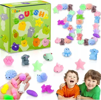 30 KUSŮ MAČKACÍ HRAČKA SQUISHY ANTISTRESOVÁ HRAČKA MOCHI SENZORICKÁ PRO DĚTI