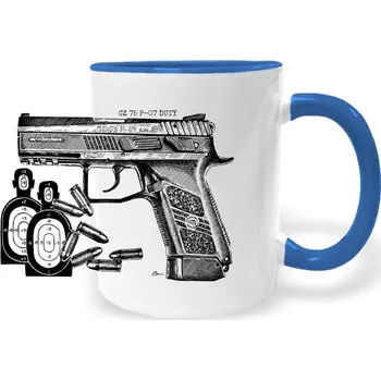 Hrnek - CZ 75 P-07 DUTY Barva: Modrá