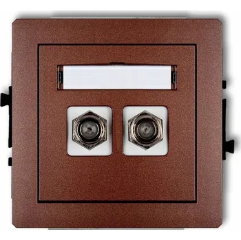 Elektrická zásuvka Anténní zásuvka nástěnná Karlik hnědá