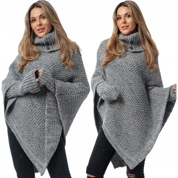 Dámský svetr Setin dámský svetr šedý oversize do půlky stehen, univerzální velikost