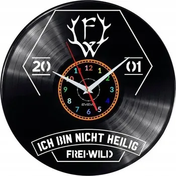 Hodiny FREI WILD NÁSTĚNNÉ HODINY DEKORATIVNÍ MODERNÍ VINYLOVÁ DESKA
