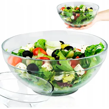 MISKA NA POCHUTINY, SALÁT, POLÉVKU, OVOCE, SKLENĚNÁ SALÁTOVÁ MÍSA KLARA 18 CM