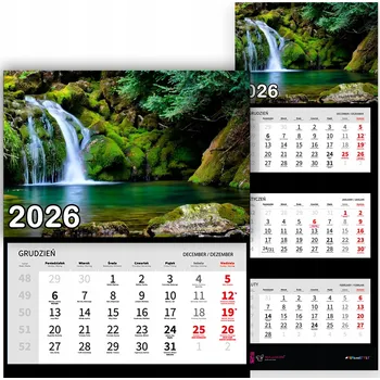 Kalendář Nástěnný Kalendář Trojdílný 2026 VÝHLED Z HORSKÉ STEZKY Jako Dárek Vzory