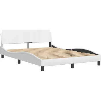 Postel VidaXL Rám postele s čelem, bílá, 120x200