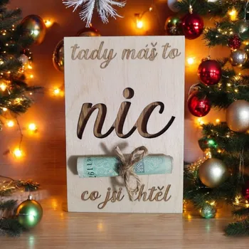 Dekorace z Řečice Kartička na peníze Nic