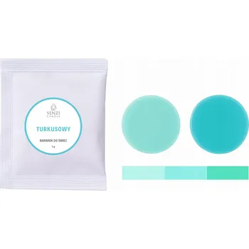 Svíčka Dekorativní sójová svíčka tyrkysová Senzi Cosmetics