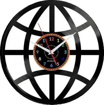 Hodiny SVĚT HODINY NÁSTĚNNÉ DEKORATIVNÍ MODERNÍ VINYLOVÁ DESKA