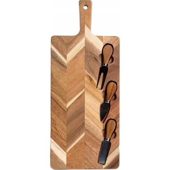 Obraz Servírovací deska NEVADO se 4 nožíky, 48x20 cm HOMLA