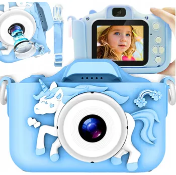 Digitální kompakt DĚTSKÝ DIGITÁLNÍ FOTOAPARÁT JEDNOROŽEC HRY USB LED DISPLEJ NATÁČENÍ VIDEÍ