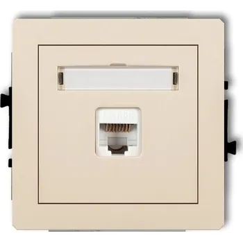 Elektrická zásuvka Internetová zásuvka nástěnná Karlik béžová