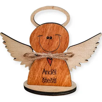 Dekorace z Řečice Anděl štěstí 10cm