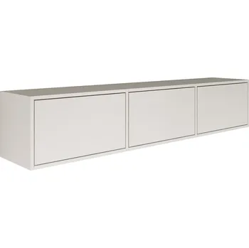 Televizní stolek Závěsná TV skříňka Framme se třemi dvířky 150 cm bílá