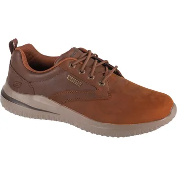 Pánská móda Hnědé kožené pánské tenisky Skechers Delson 3.0 - Glavine 210661-CDB Velikost: 45