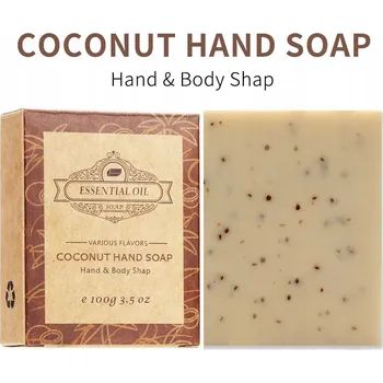 Mýdlo Přírodní kokosové mýdlo s esenciálním olejem 100g - na ruce i tělo
