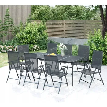 Zahradní sestava Sada zahradního nábytku kovová VidaXL černá 1 ks