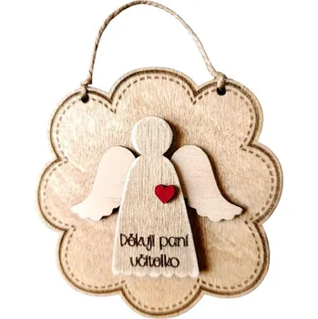 Dekorace z Řečice Andělská cedulka pro paní učitelku