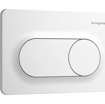 Splachovací tlačítko Hansgrohe iFrame Original S - Ovládací tlačítko pro dvojité splachování, bílá matná 66002700