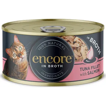 Krmivo pro kočku 16x70g Encore konzerva - filet z tuňáka s lososem