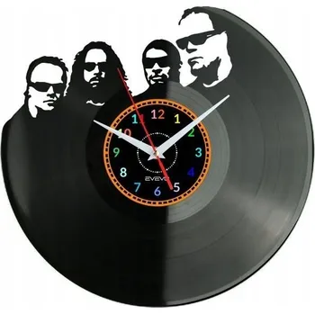 Hodiny METALOVÁ ROCKOVÁ KAPELA HUDEBNÍ SKUPINA NÁSTĚNNÉ HODINY DEKORATIVNÍ MODERNÍ DESKA