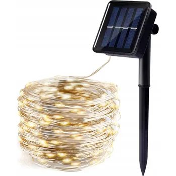 Venkovní osvětlení Světelný řetěz Kobi 290 cm solární černý