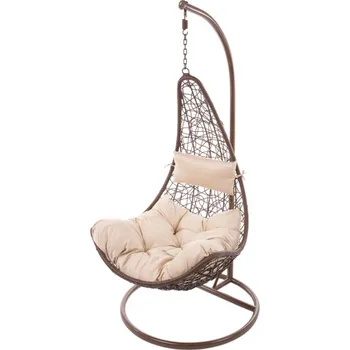 Zahradní houpací závěsné křeslo z technorattanu Alfred Wenge PATIO 47254