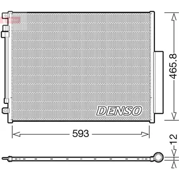 Výparník klimatizace Kondenzátor, klimatizace DENSO DCN01025