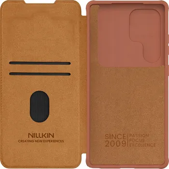 Pouzdro na mobilní telefon Pouzdro s klopou Nillkin pro Samsung Galaxy S25 Ultra hnědé