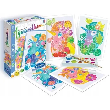 kreativní sada SentoSphere: Sada ART Aquarellum mini JEDNOROŽCI 6+ 6006