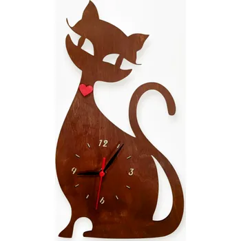 Hodiny Dekorace z Řečice Hodiny kočičí 35cm