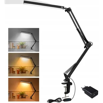 Lampička LED Stolní Lampa na Psací Stůl Školní Noční Lampa Rýsovací Nastavitelná USB