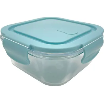 Dóza na potraviny Skleněná dóza na potraviny čtverec 520 ml