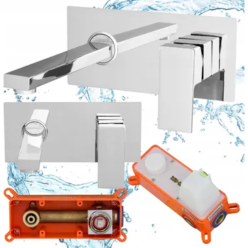 Vodovodní baterie Umyvadlová baterie pod omítku Granitan CUBE stříbrná