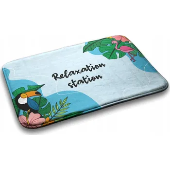 Koupelnová předložka Savá koupelnová předložka Tropické ptactvo