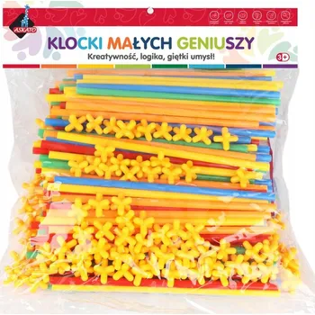 ostatní stavebnice Askato Stavebnice Malý génius - slámky, 300 dílků
