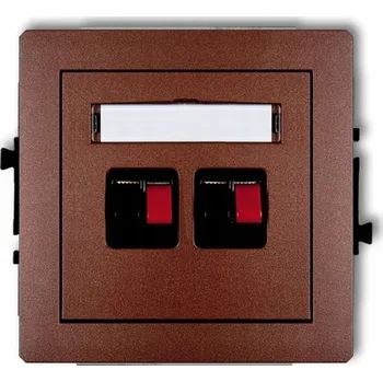 Elektrická zásuvka Zásuvka do zdi Karlik hnědá