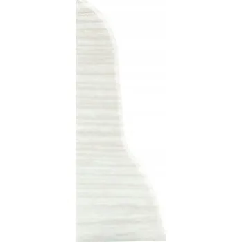 Podlahová lišta Levá koncovka k soklové liště 62mm PCV BOROVICE BÍLÁ