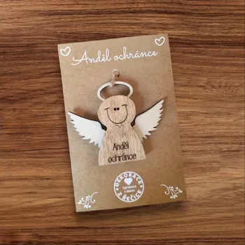 Dekorace z Řečice Dárková kartička s andělem ochráncem Kraft.