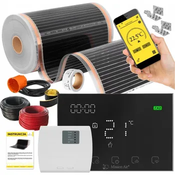 Topná rohož SADA INFRAČERVENÉ Vyhřívací Podložka Fólie FÓLIÍ 160 W 2 m²