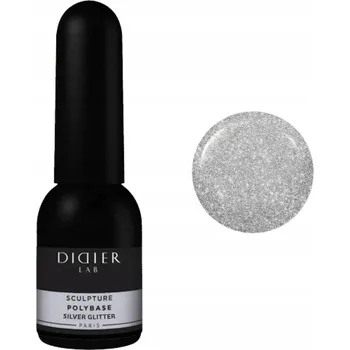 Přípravek na nehty Didier Polybase Silver Glitter 10 ml hybridní lak na nehty