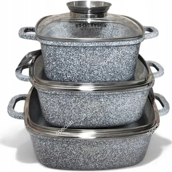 Sada nádobí Sada hrnců HOFFNER HF-7766. Plyn, indukce, halogen, trouba