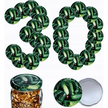 Sklenice Šroubovací Víčka na sklenice, deklíky, pokličky, šroubovací víčka 82mm 30 ks VZOR O