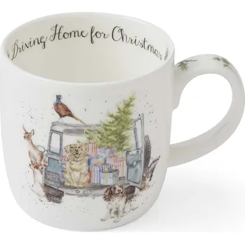 Wrendale vánoční porcelánový hrnek Driving Home Xmas 0,31l zvířata