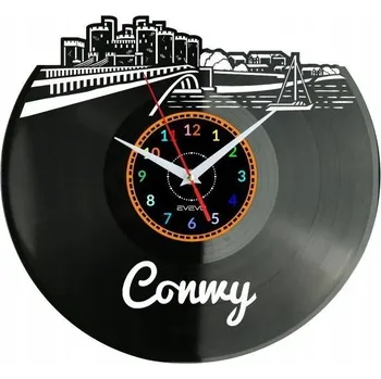 Hodiny Conwy City Nástěnné Hodiny Vinylová Deska Moderní Dekorativní U